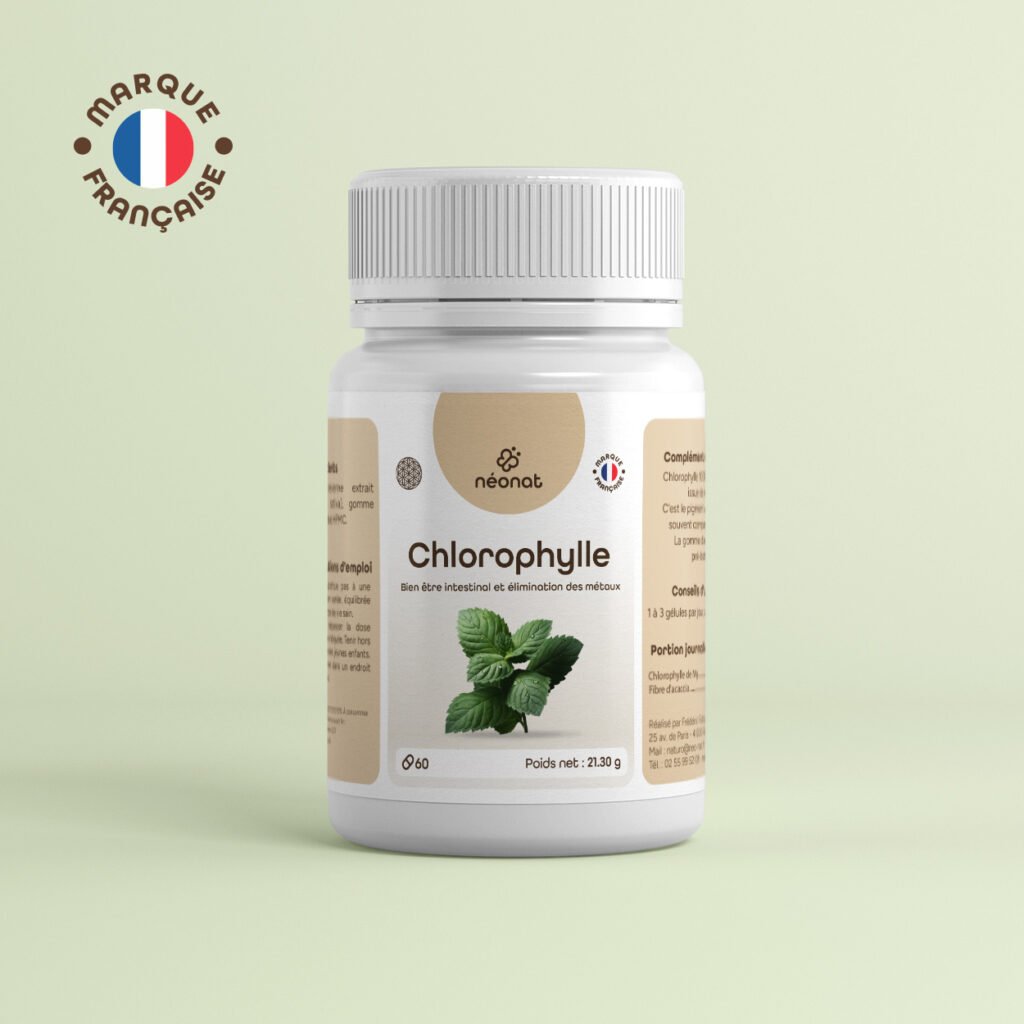 Chlorophylle-60gélules Complément chlorophylle gélules intestin détox métaux lourds – Néonat