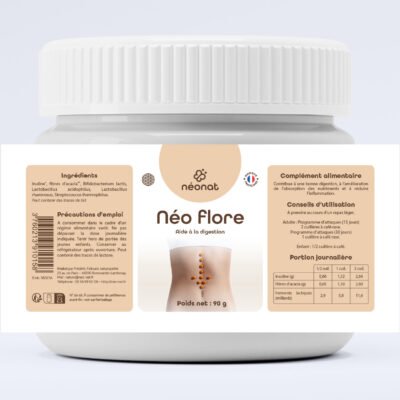 Complément flore intestinale digestion naturelle – étiquette complète – Néo Flore