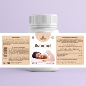 Complément sommeil naturel mélatonine – étiquette complète – Néonat