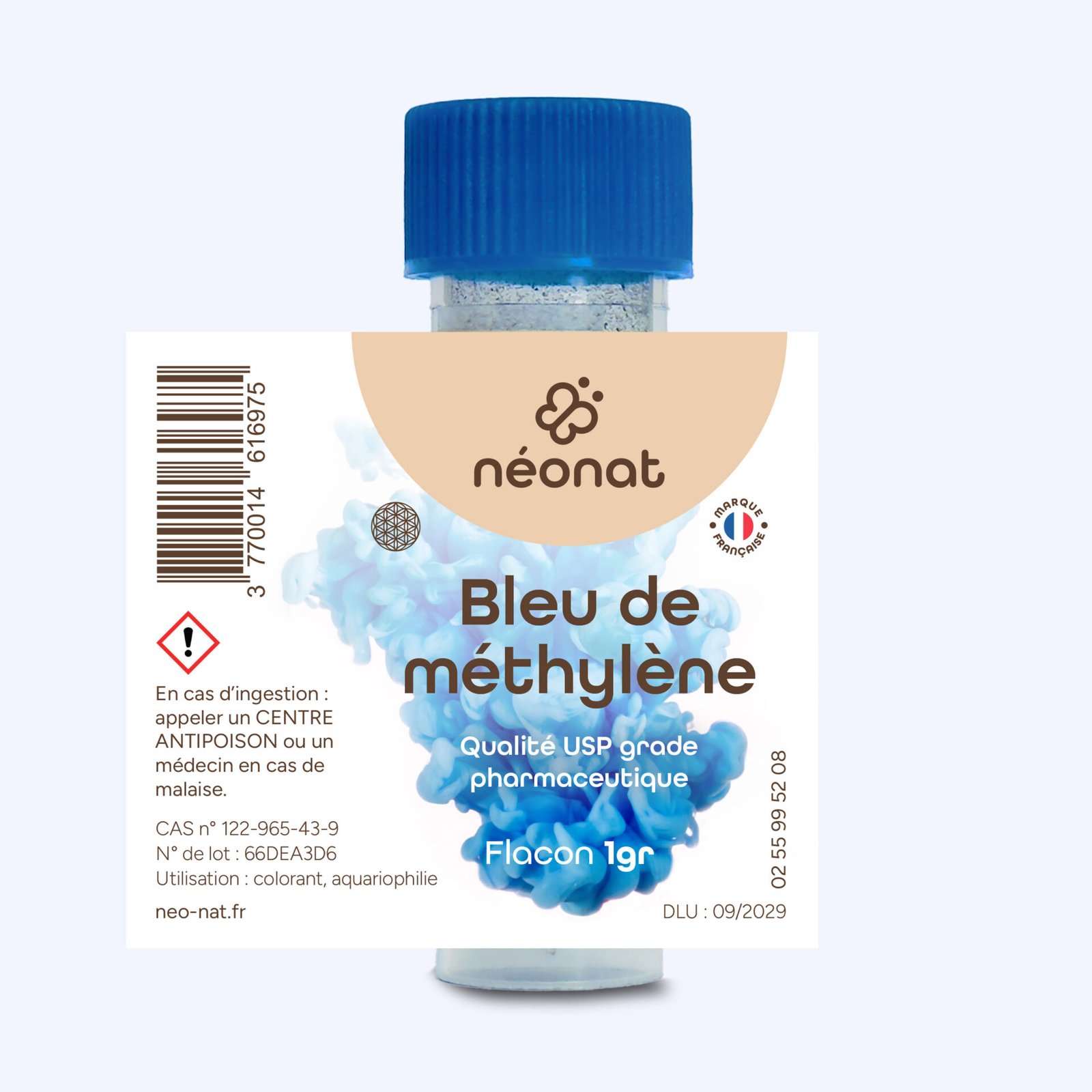 Bleu de méthylène qualité USP – pack 10 flacons – Néonat