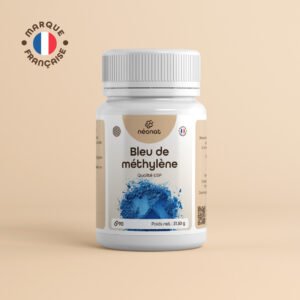 Rendu 3D du produit Bleu de Méthylène au format gélules.