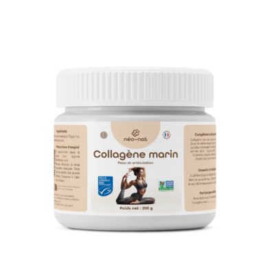 Pot de collagène marin hydrolysé 2000 Da Néo-Nat en poudre, 200 g