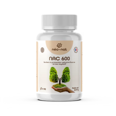 Flacon de NAC 600 Néo-Nat, N-acétylcystéine 600 mg, 90 gélules végétales