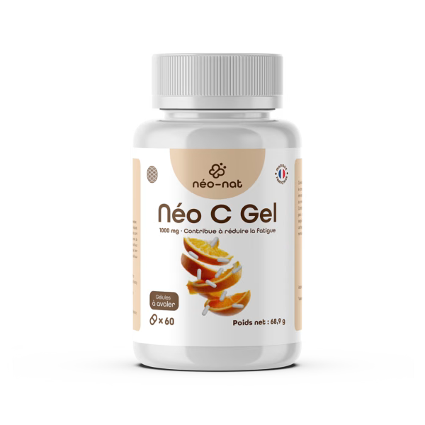 Flacon de Néo C Gel Néo-Nat, vitamine C 1000 mg en gélules végétales