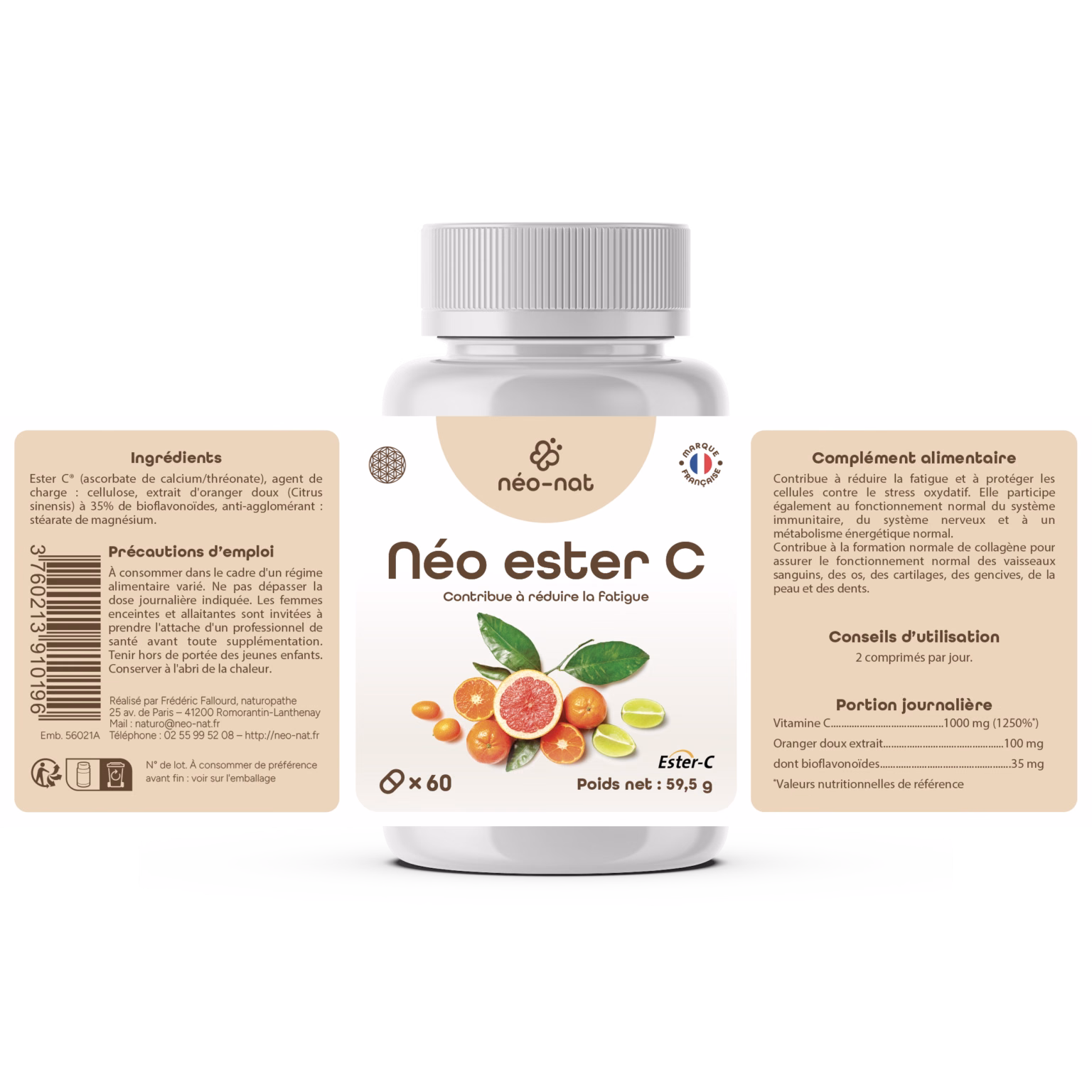 Neo ester C 60 gelules etiquette