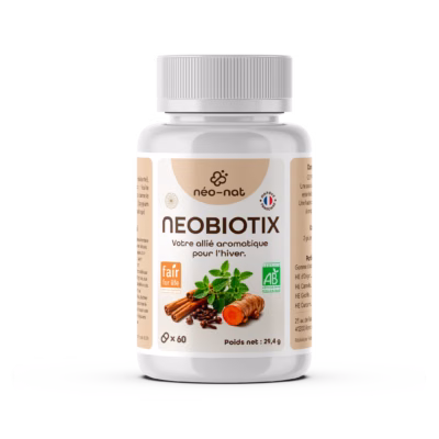 Pilulier Neobiotix Néo-Nat, complexe de quatre huiles essentielles bio en gélules gastro-résistantes