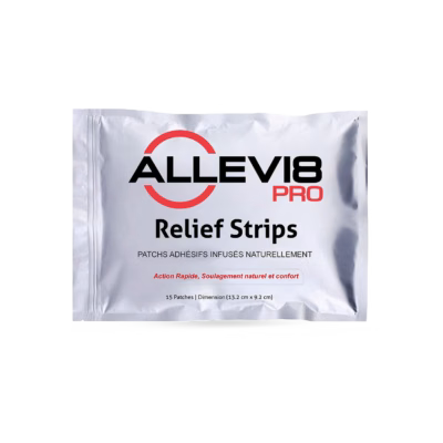 Allevi8 Pro Relief Strips 15 patchs adhésifs soulagement