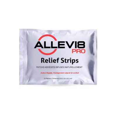 Allevi8 Pro Relief Strips 15 patchs adhésifs soulagement