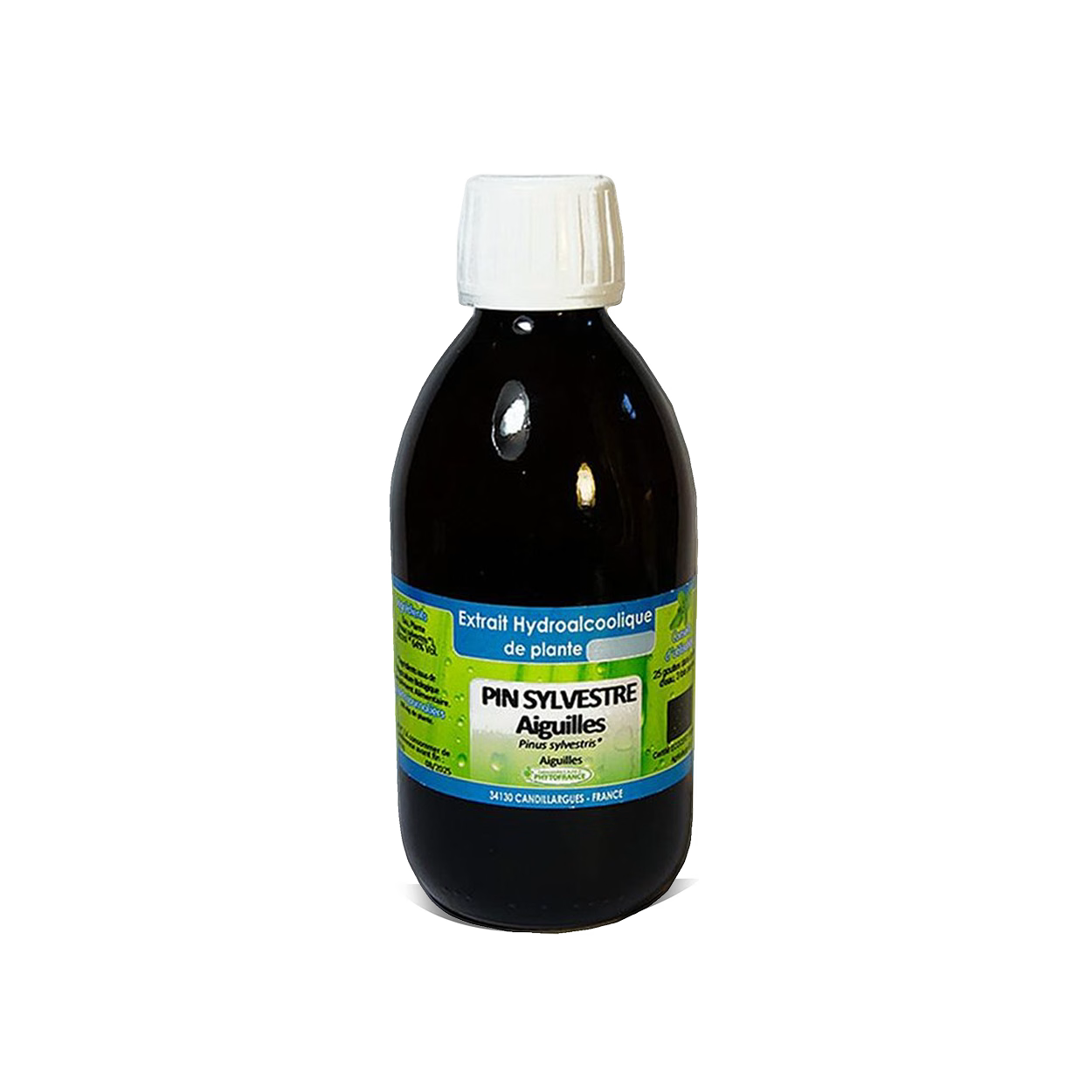 Flacon d'extrait d'aiguilles de pin sylvestre bio Néo-Nat, 250 ml