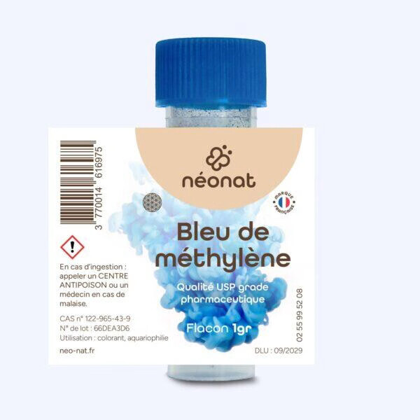 Étiquette Bleu de Méthylène Néo-Nat : composition et conseils d’utilisation