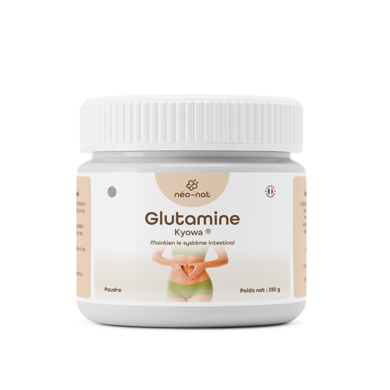 Pot de L-glutamine Kyowa® Néo-Nat en poudre, 250 g